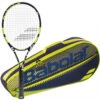 Babolat Evoke 102 + Yellow Club Bag Tennis Starter Bundle -Tennis Pro Shop 121222 142 BNDL Babolat Evoke 102 Tennis Racquet Prestrung Black Yellow 1000 1000
