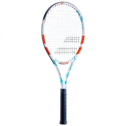 Babolat Evoke 102 Women’s Strung Tennis Racquet (Blue/White/Orange) -Tennis Pro Shop 121225 197 Babolat Evoke 102 Womens Strung Tennis Racquet Blue White Orange 3 4 1000 1000