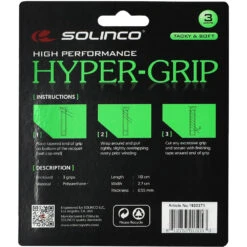 Tennis Pro Shop -Tennis Pro Shop 1920371 Solinco HyperGrip Black Overgrip 3 Pack b 1000 1000
