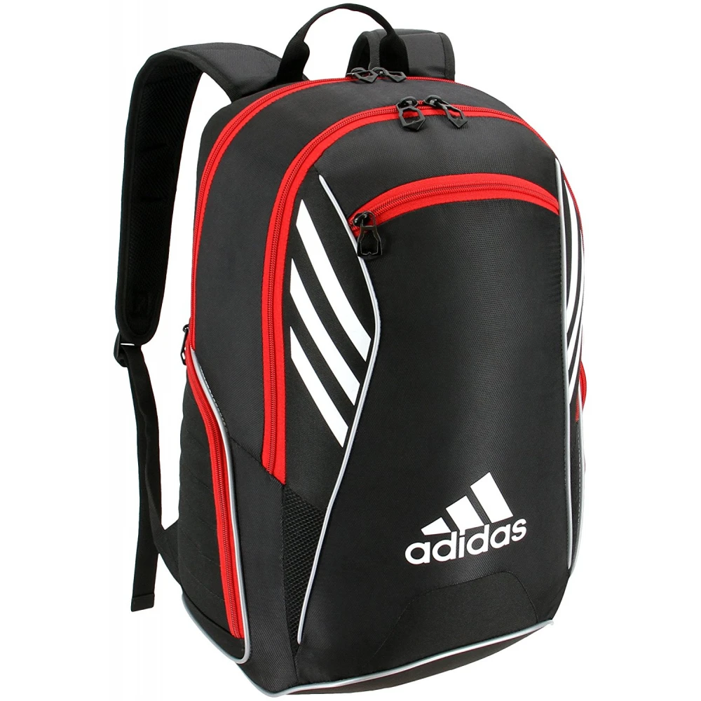 Adidas Tour Tennis Racquet Backpack (Black/White/Scarlet) 3 Adidas Tour Tennis Racquet Backpack (Black/White/Scarlet)