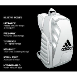 Adidas Tour Tennis Racquet Backpack (Black/White/Scarlet) 5 Adidas Tour Tennis Racquet Backpack (Black/White/Scarlet) -Tennis Pro Shop 51457732 1000 1000