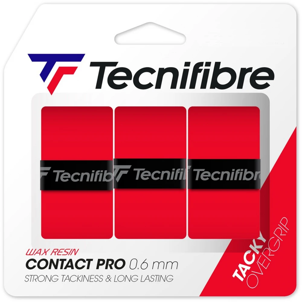 Tecnifibre Contact Pro Overgrip 3-Pack (Red) 3 Tecnifibre Contact Pro Overgrip 3-Pack (Red)