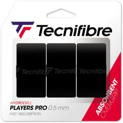 Tecnifibre Players Pro Overgrip 3-Pack (Black)