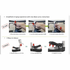 Tourna 700-ES Electric Stringing Machine -Tennis Pro Shop 700 ES Tourna Electric Stringing Machine downpressedclamp2 1000 1000