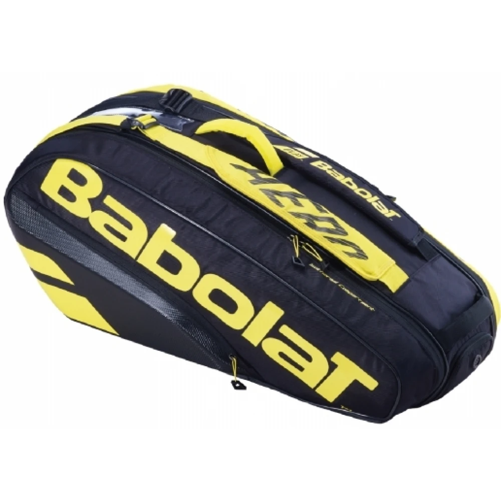 Babolat Pure Aero Racquet Holder X6 (Yellow/Black) 4 Babolat Pure Aero Racquet Holder X6 (Yellow/Black) - Image 2