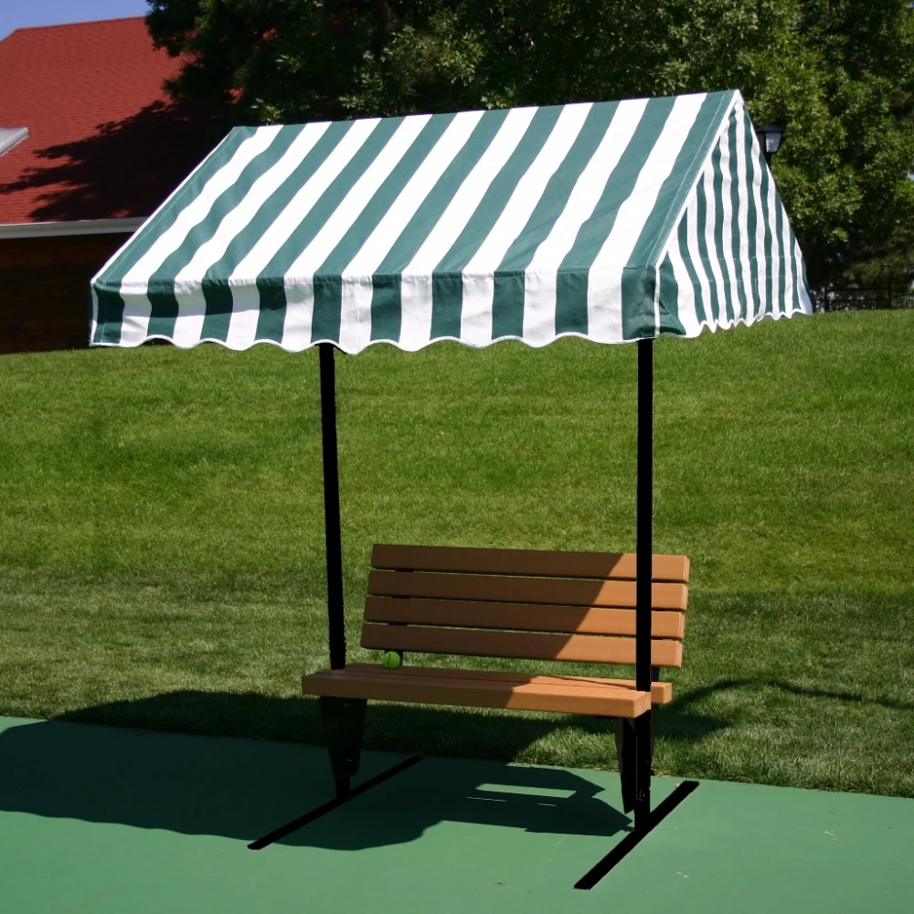 SunTrends 6-Foot Tennis Court Cabana Bench W/ Backrest