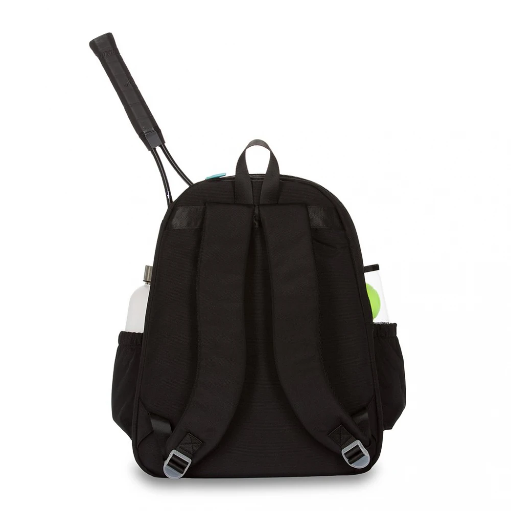 Ame & Lulu Courtside Tennis Backpack 2.0 (Black/Blue) - Image 2