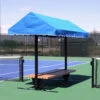SunTrends 8-Foot Tennis Court Cabana Bench - Flat -Tennis Pro Shop Cabana Bench 10 Surface Mounted Pacific Blue Canvas 1000 1000