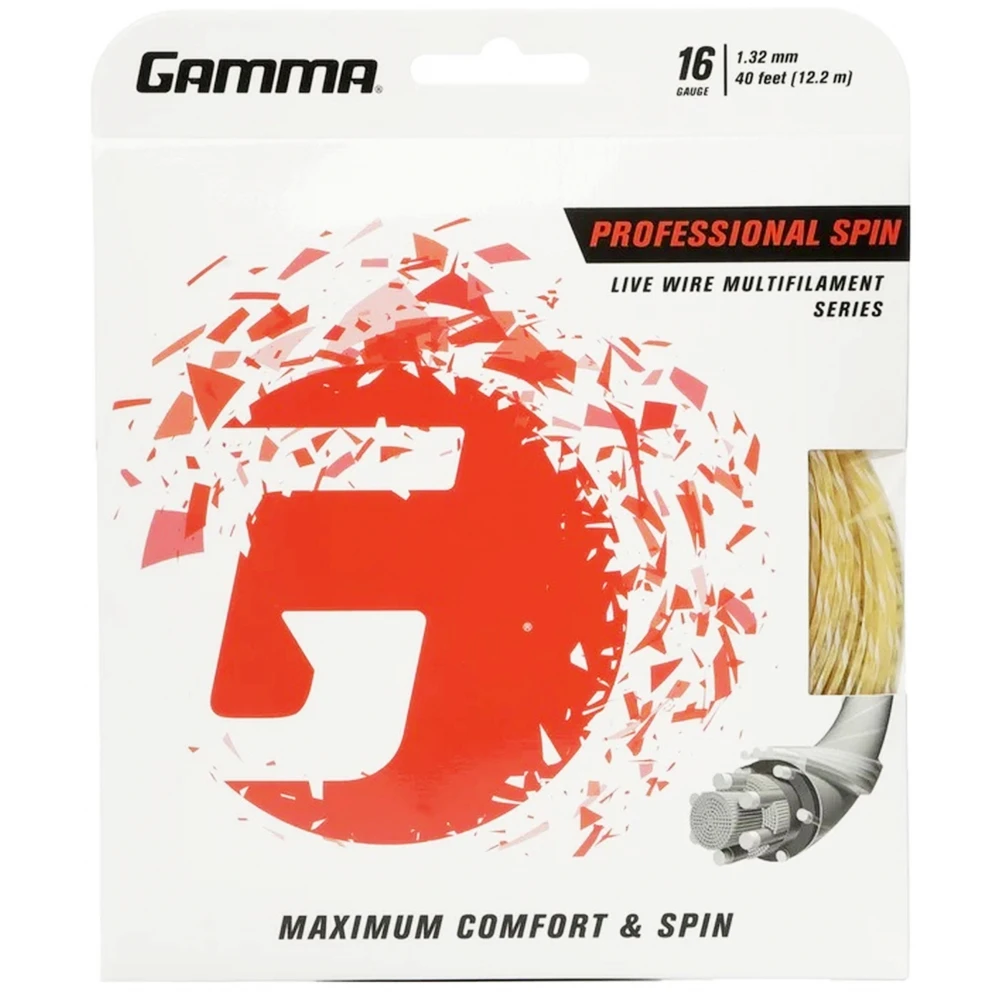 Gamma Live Wire Professional Spin 16 Tennis String (Set)