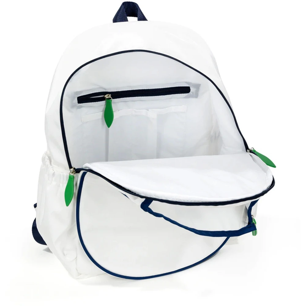 Ame & Lulu Game On Tennis Backpack (White/Navy/Green) - Image 2