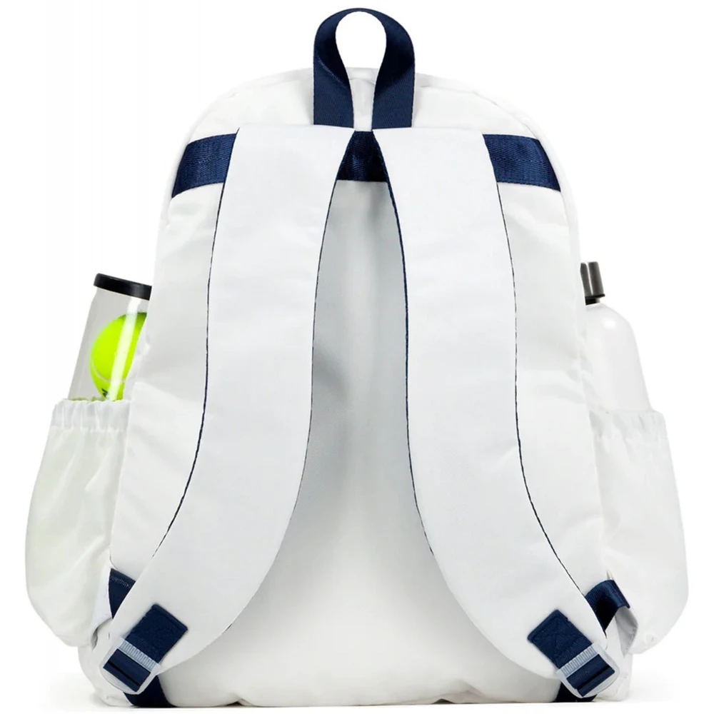 Ame & Lulu Game On Tennis Backpack (White/Navy/Green) - Image 3