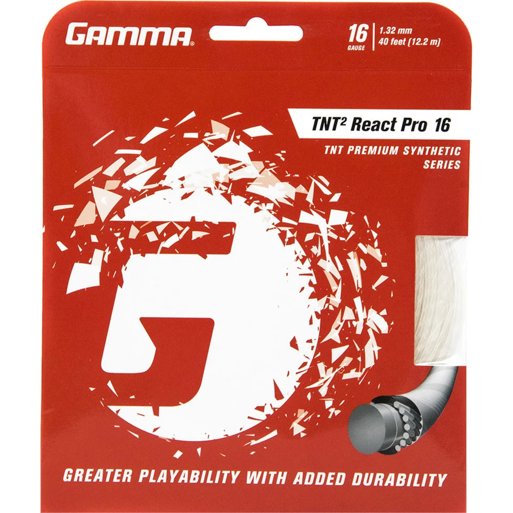 Gamma TNT2 React Pro 16g Tennis String (Set) 3 Gamma TNT2 React Pro 16g Tennis String (Set)