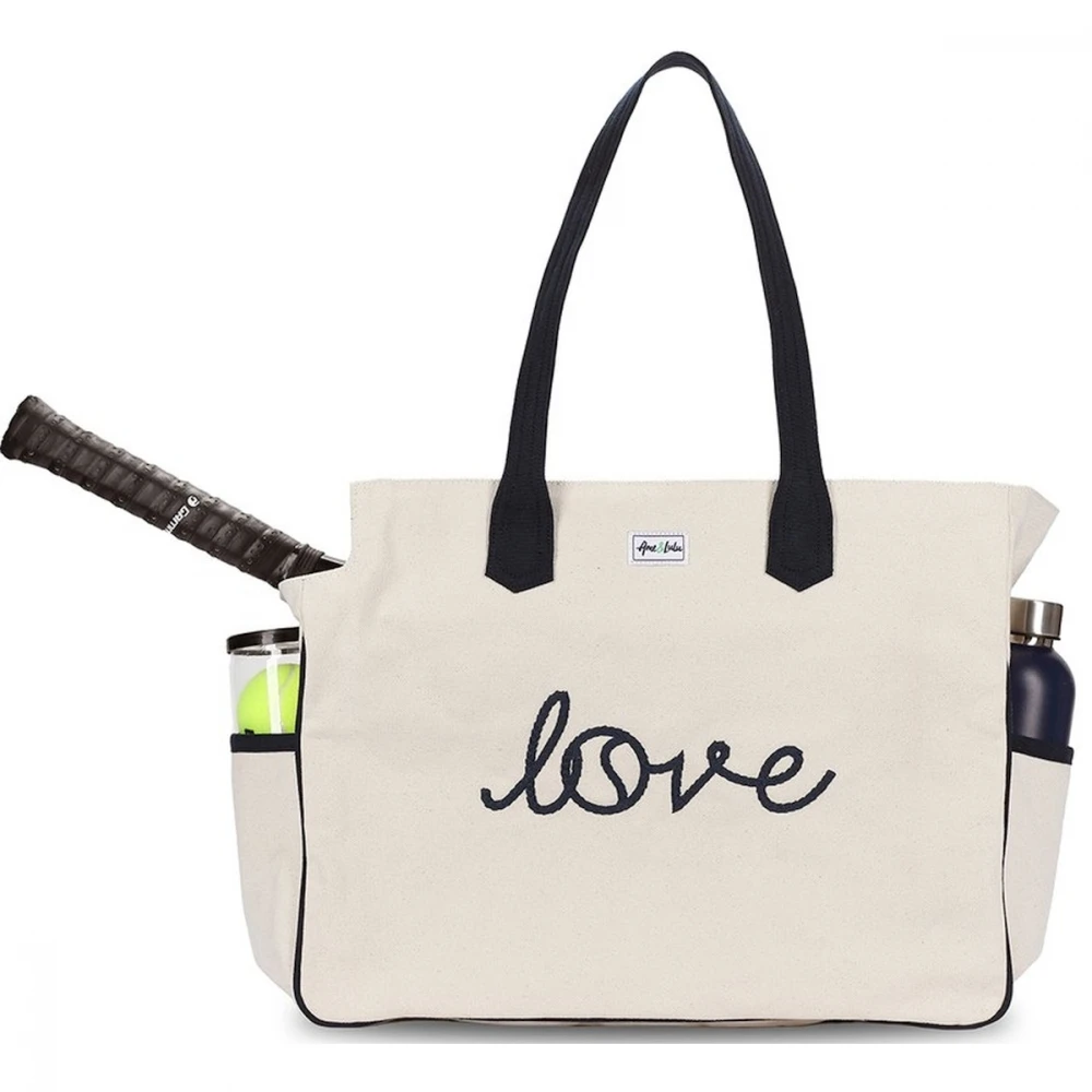 Ame & Lulu Love All Court Bag (Love Stitched) 3 Ame & Lulu Love All Court Bag (Love Stitched)