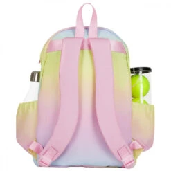 Ame & Lulu Little Love Tennis Backpack (Rainbow Sherbert) -Tennis Pro Shop LLTBP256 ameandlulu little love tennis backpack rainbow sherbert back1 1000 1000