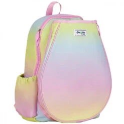 Ame & Lulu Little Love Tennis Backpack (Rainbow Sherbert) -Tennis Pro Shop LLTBP256 ameandlulu little love tennis backpack rainbow sherbert side1 1000 1000