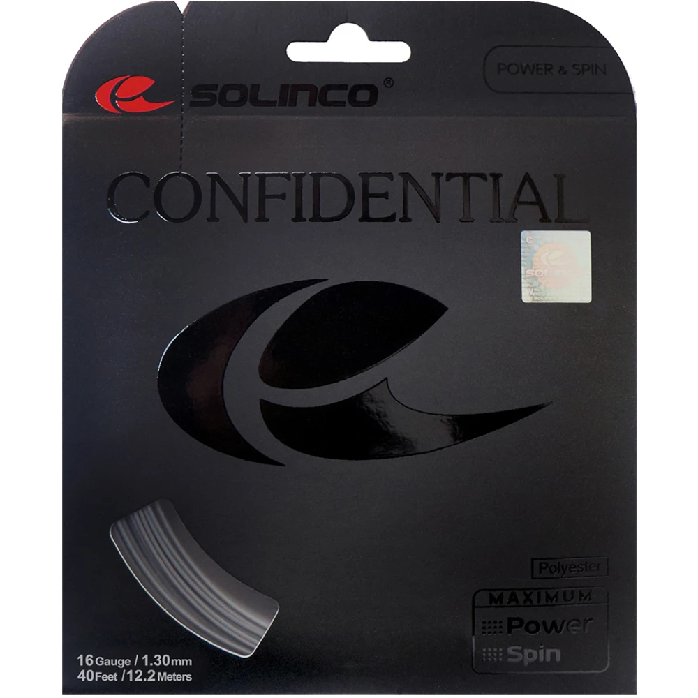 Solinco Confidential 17g Silver Tennis String (Set) 3 Solinco Confidential 17g Silver Tennis String (Set)