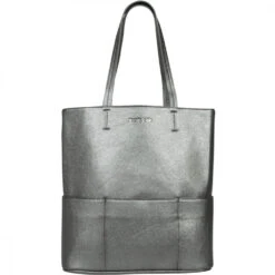 SportsChic Women’s Vegan Maxi Tennis Tote Bag (Pewter)