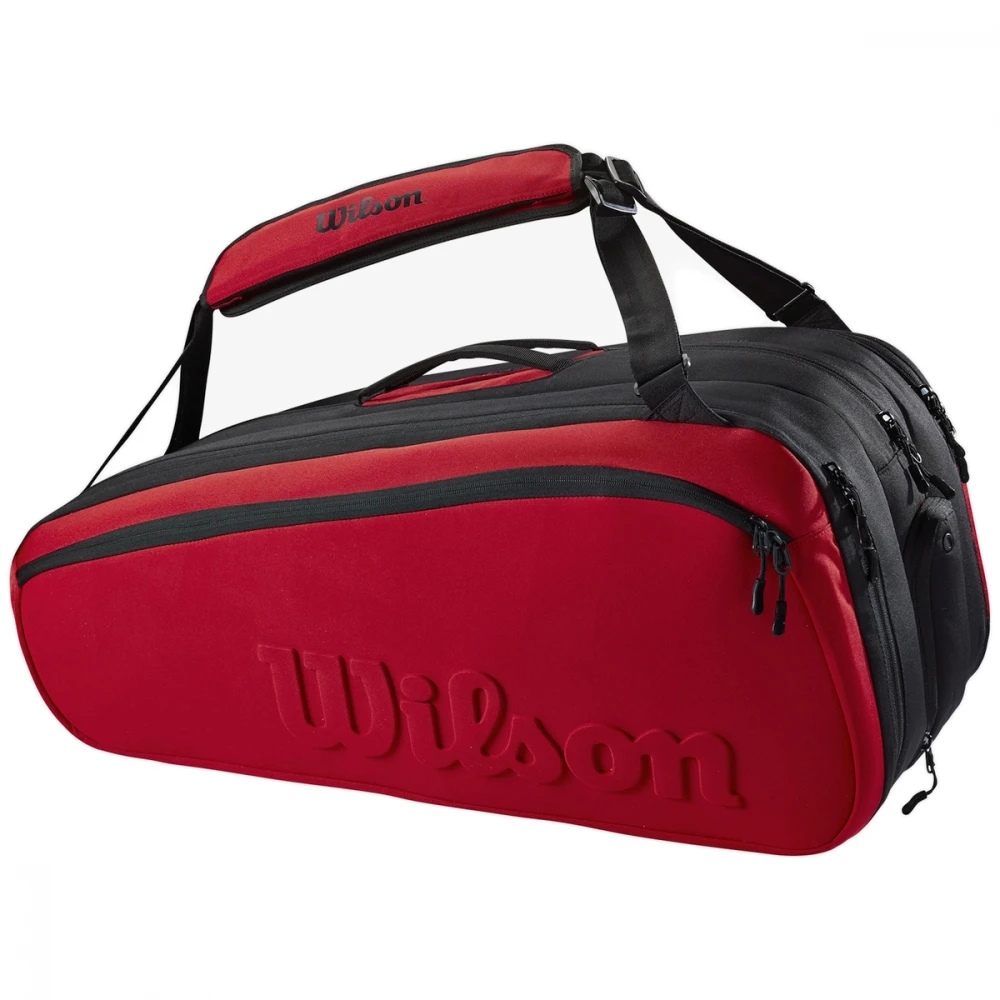 Wilson Clash V2 Super Tour 15pk Tennis Racquet Bag (Black/Red) - Image 2