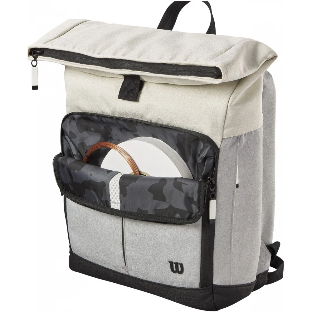 Wilson Women’s Lifestyle Foldover Tennis Backpack (Grey/Blue) - Image 3
