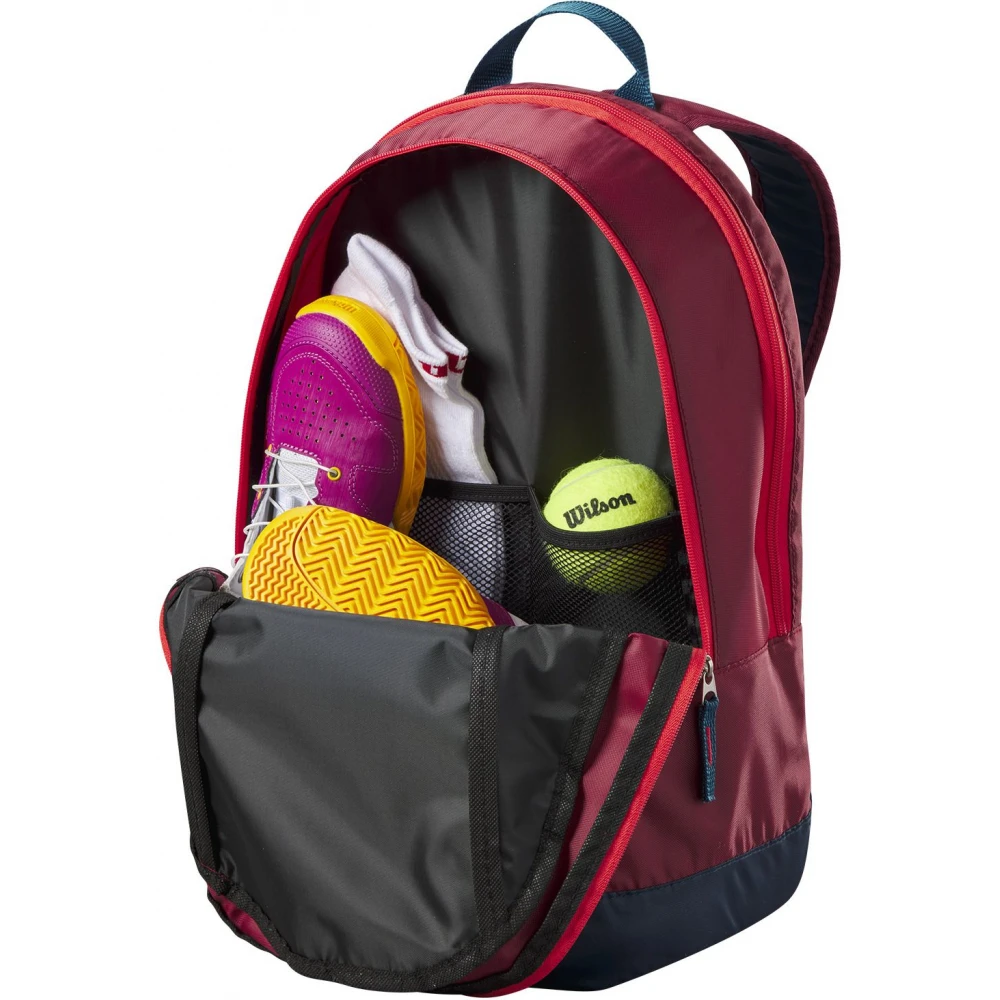 Wilson Junior Tennis Backpack (Red/Infrared) 4 Wilson Junior Tennis Backpack (Red/Infrared) - Image 2