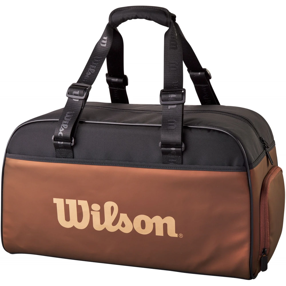 Wilson Super Tour Pro Staff V14 Small Tennis Duffle Bag (Copper/Black) 3 Wilson Super Tour Pro Staff V14 Small Tennis Duffle Bag (Copper/Black)