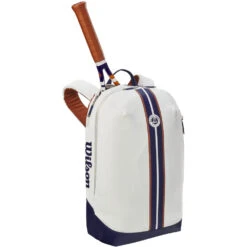 Wilson Roland Garros Super Tour Tennis Backpack (Navy/White/Clay) -Tennis Pro Shop WR8026101001 Wilson Roland Garros Super Tour Tennis Backpack NavyWhiteClay b 1000 1000