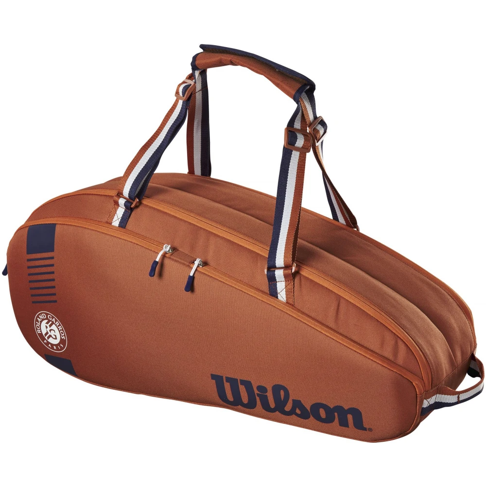 Wilson Roland Garros Team 6 Pack Tennis Bag (White/Clay/Navy)