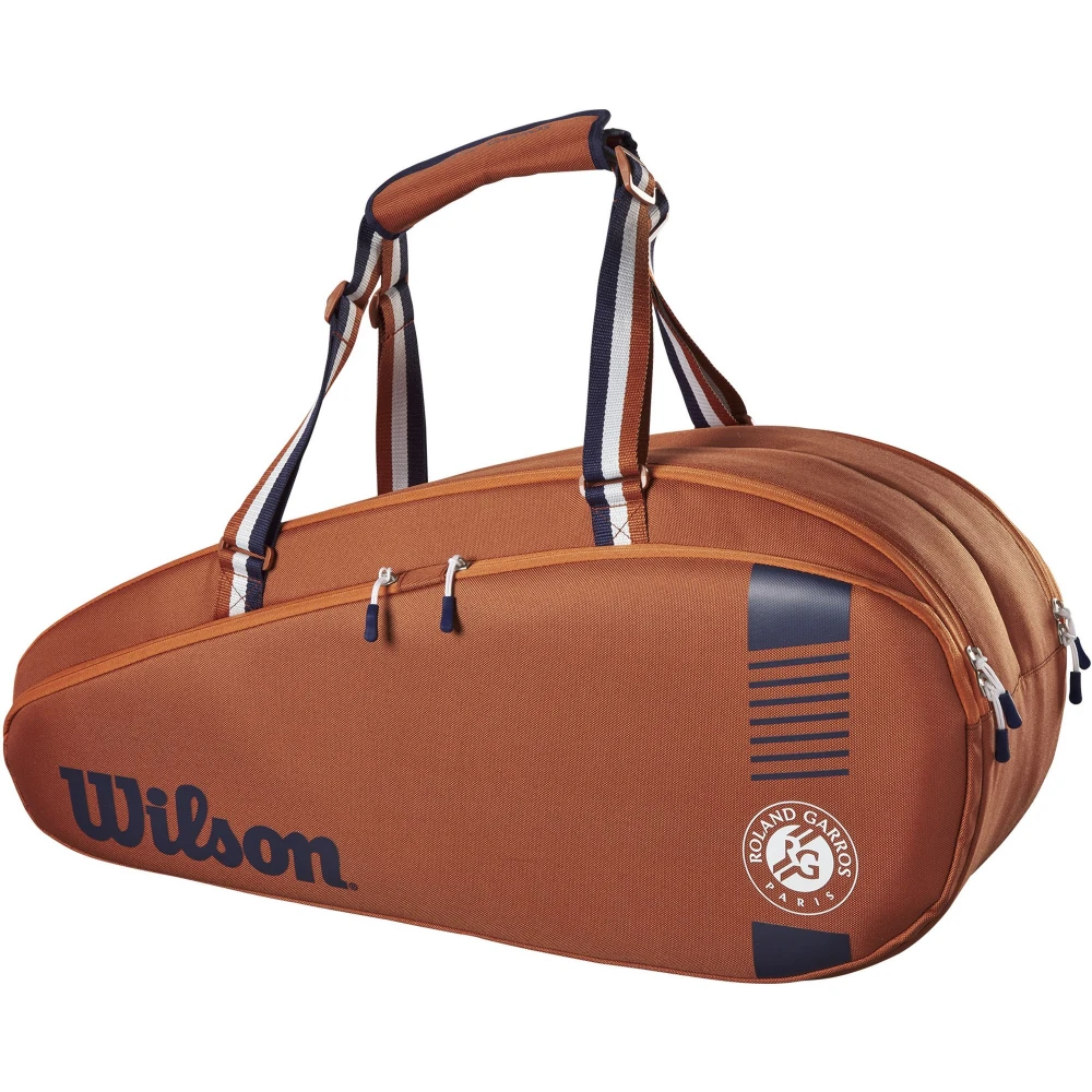 Wilson Roland Garros Team 6 Pack Tennis Bag (White/Clay/Navy) - Image 2