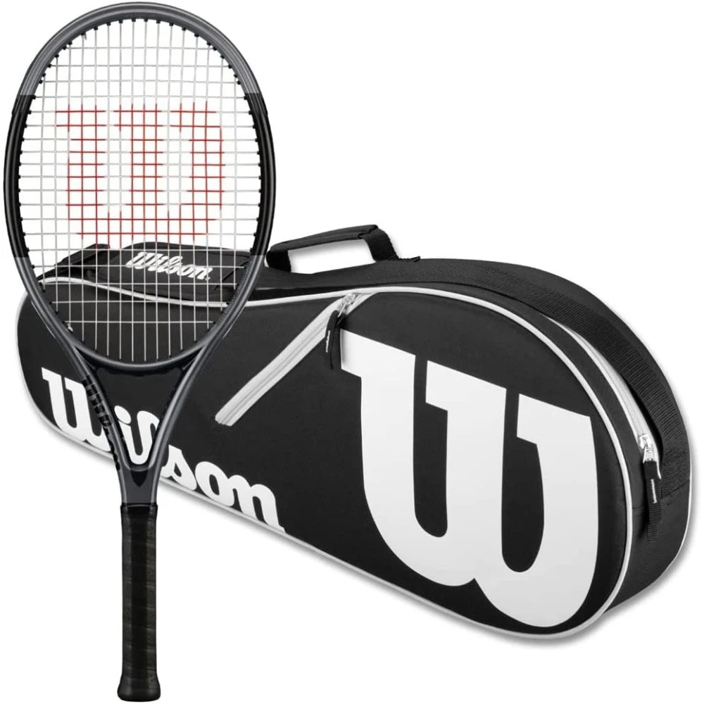 Wilson H2 Hyper Hammer Tennis Racquet Bundled W Advantage II Tennis Bag (Black/White)