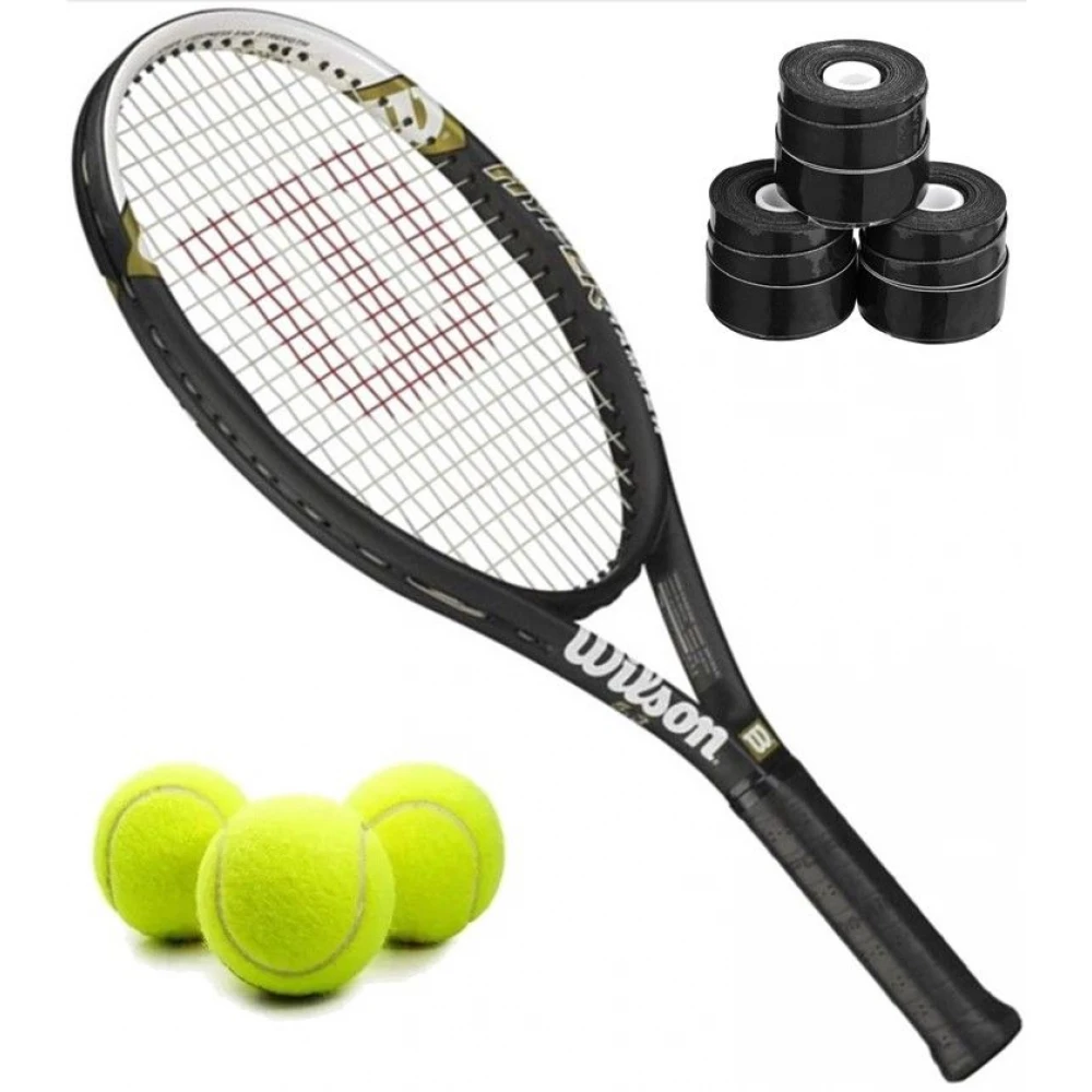Wilson Hyper Hammer 5.3 Tennis Racquet Bundled W 3 Overgrips And 3 Tennis Balls 3 Wilson Hyper Hammer 5.3 Tennis Racquet Bundled W 3 Overgrips And 3 Tennis Balls