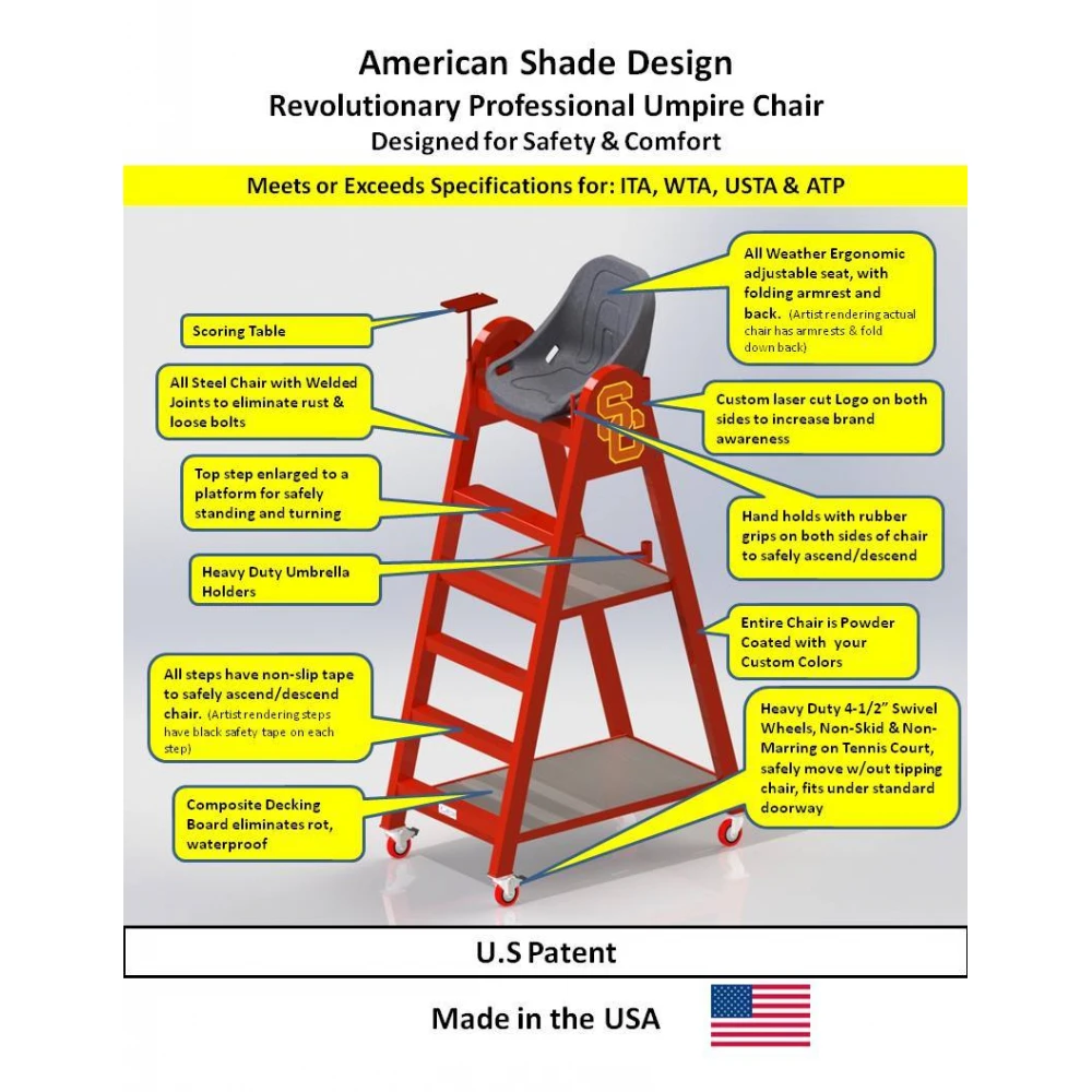 Custom Logo Umpire Chair 5 Custom Logo Umpire Chair - Image 3