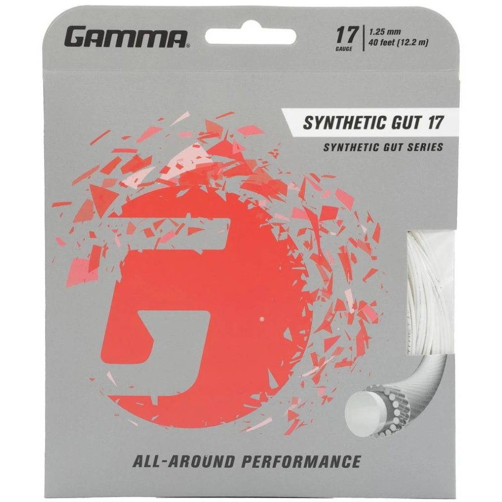 Gamma Synthetic Gut 17g Tennis String (Set) 3 Gamma Synthetic Gut 17g Tennis String (Set)