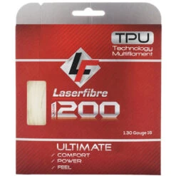 Laserfibre Laser 1200 16g Natural Tennis Racquet String (Set)