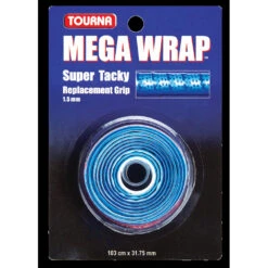 Tourna Mega Wrap Tennis Racquet Replacement Grip (Blue)