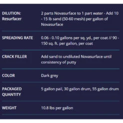 Nova NovaSurface Acrylic Court Resurfacer (5 Gallon Pail) -Tennis Pro Shop nl 5 1000 1000