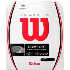 Wilson Sensation Plus 16g Black Tennis String (Set)