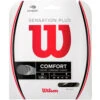 Wilson Sensation Plus 17g Black Tennis String (Set) -Tennis Pro Shop wr830020117 sensation plus 17 bk pkg 1000 1000