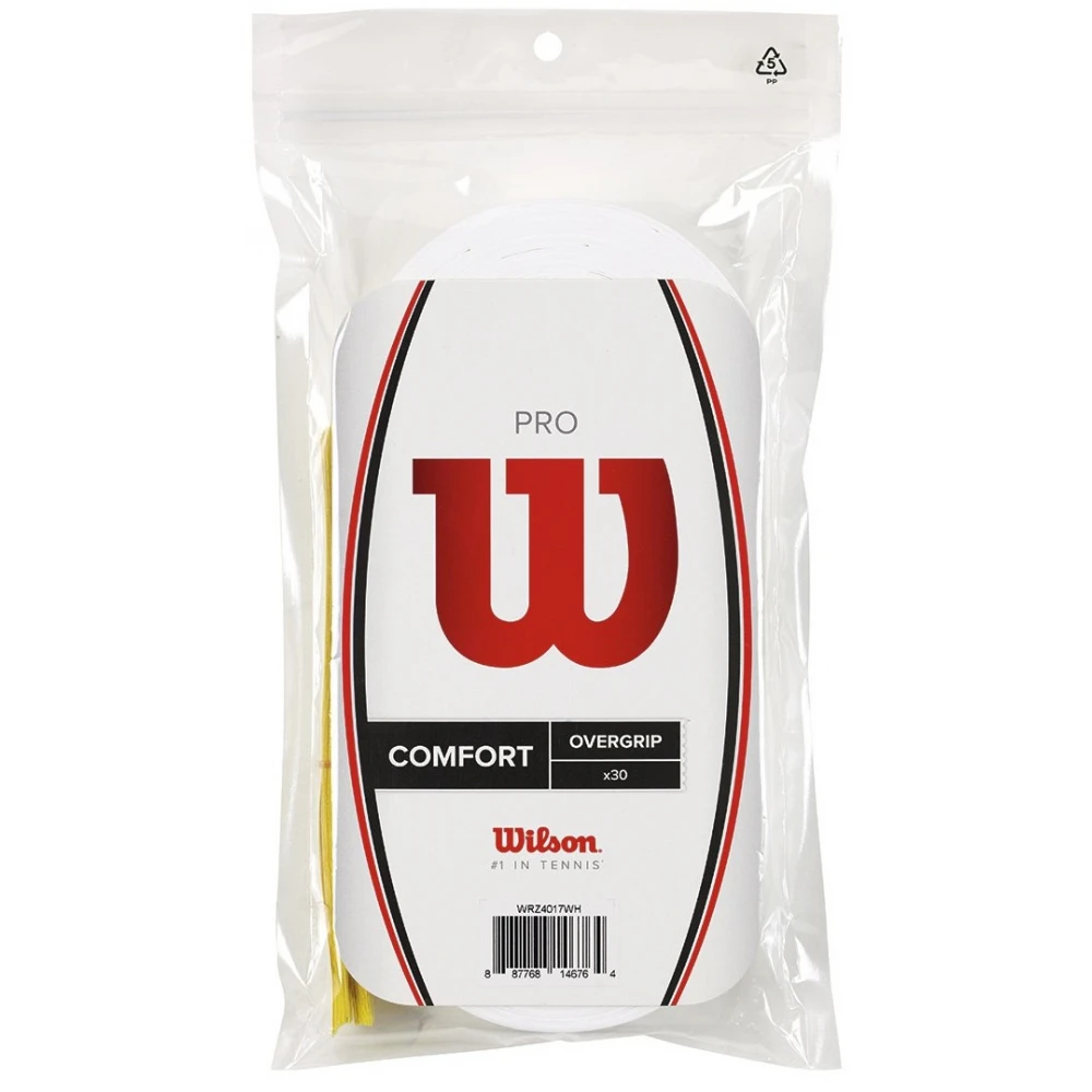Wilson Pro Overgrip 30 Pack (White) 3 Wilson Pro Overgrip 30 Pack (White)