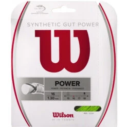 Wilson Synthetic Gut Power 16g Lime Green Tennis String (Set)